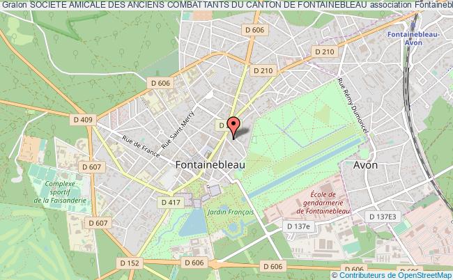 plan association Societe Amicale Des Anciens Combattants Du Canton De Fontainebleau Fontainebleau