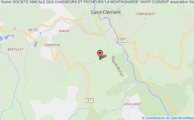 plan association Societe Amicale Des Chasseurs Et Pecheurs 'la Montagnarde' Saint-clement Saint-Clément