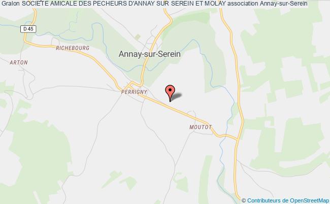 plan association Societe Amicale Des Pecheurs D'annay Sur Serein Et Molay Annay-sur-Serein