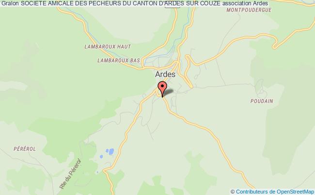 plan association Societe Amicale Des Pecheurs Du Canton D'ardes Sur Couze Ardes