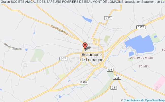 plan association Societe Amicale Des Sapeurs-pompiers De Beaumont-de-lomagne. Beaumont-de-Lomagne