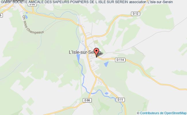 plan association Societe Amicale Des Sapeurs Pompiers De L Isle Sur Serein L'   Isle-sur-Serein