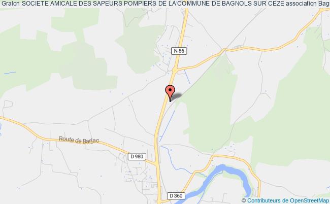 plan association Societe Amicale Des Sapeurs Pompiers De La Commune De Bagnols Sur Ceze Bagnols-sur-Cèze