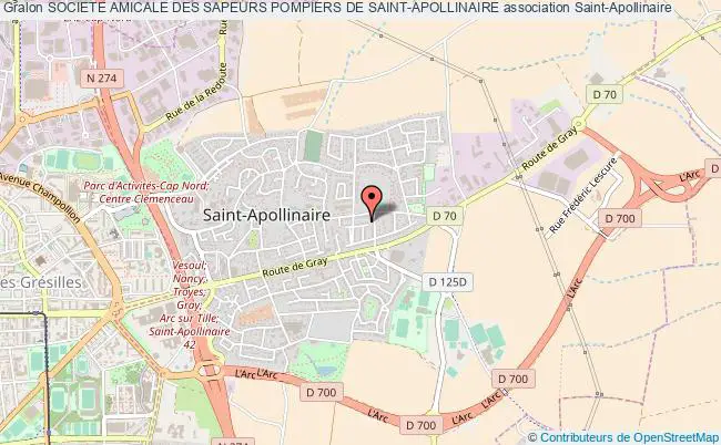 plan association Societe Amicale Des Sapeurs Pompiers De Saint-apollinaire Saint-Apollinaire