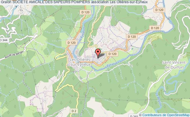 plan association Societe Amicale Des Sapeurs Pompiers Les   Ollières-sur-Eyrieux