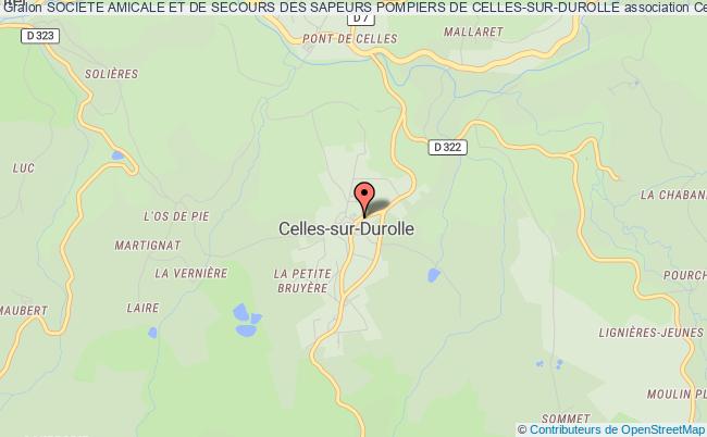 plan association Societe Amicale Et De Secours Des Sapeurs Pompiers De Celles-sur-durolle Celles-sur-Durolle