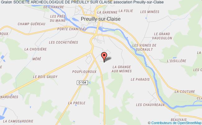 plan association Societe Archeologique De Preuilly Sur Claise Preuilly-sur-Claise