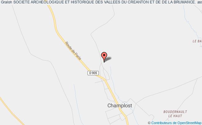 plan association Societe Archeologique Et Historique Des Vallees Du Creanton Et De De La Brumance. Champlost