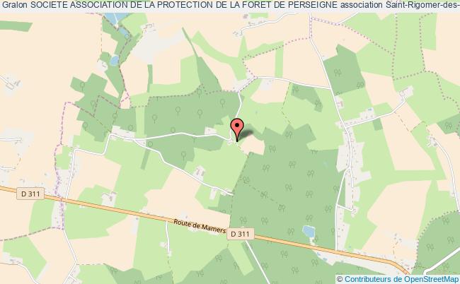plan association Societe Association De La Protection De La Foret De Perseigne Saint-Rigomer-des-Bois