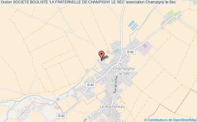 plan association Societe Bouliste 'la Fraternelle De Champigny Le Sec' Champigny-le-Sec