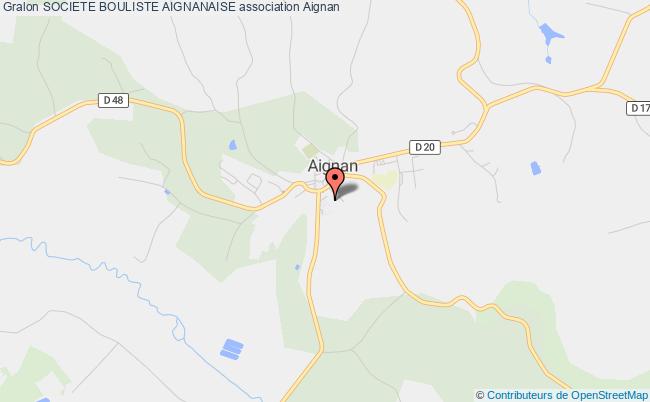 plan association Societe Bouliste Aignanaise Aignan