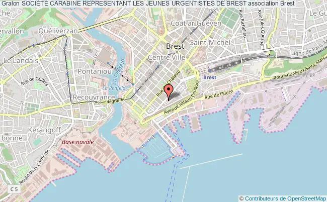 plan association SociÉtÉ Carabine Representant Les Jeunes Urgentistes De Brest Brest