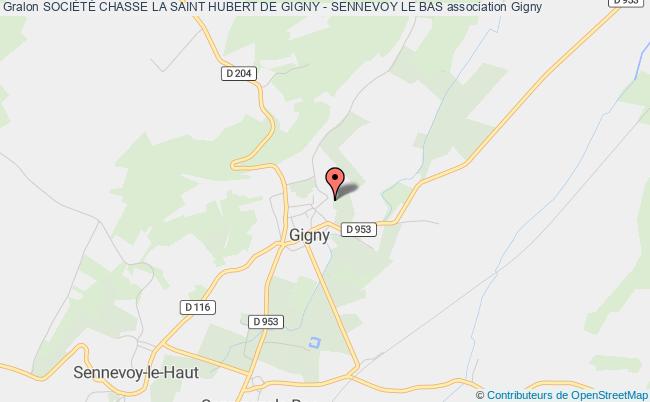 plan association SociÉtÉ Chasse La Saint Hubert De Gigny - Sennevoy Le Bas Gigny