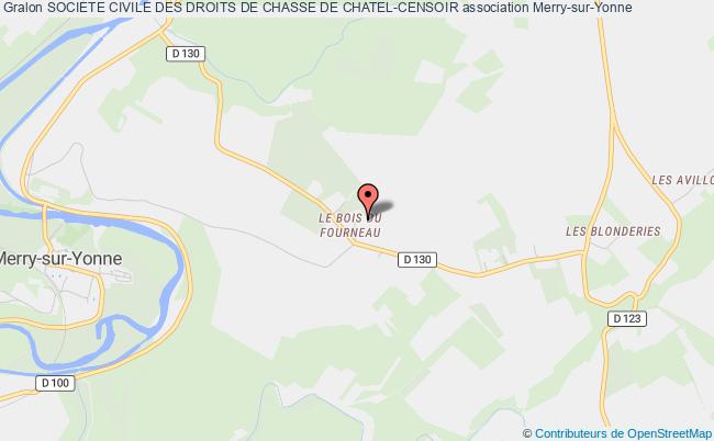 plan association Societe Civile Des Droits De Chasse De Chatel-censoir Merry-sur-Yonne