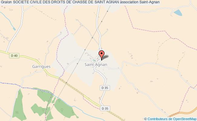plan association Societe Civile Des Droits De Chasse De Saint Agnan Saint-Agnan