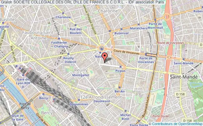 plan association Societe Collegiale Des Orl D'ile De France S.c.o.r.l. - Idf Paris