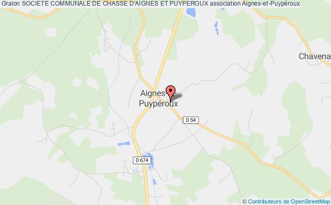 plan association Societe Communale De Chasse D'aignes Et Puyperoux Aignes-et-Puypéroux