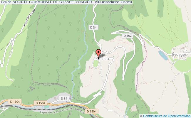 plan association Societe Communale De Chasse D'oncieu - Ain 