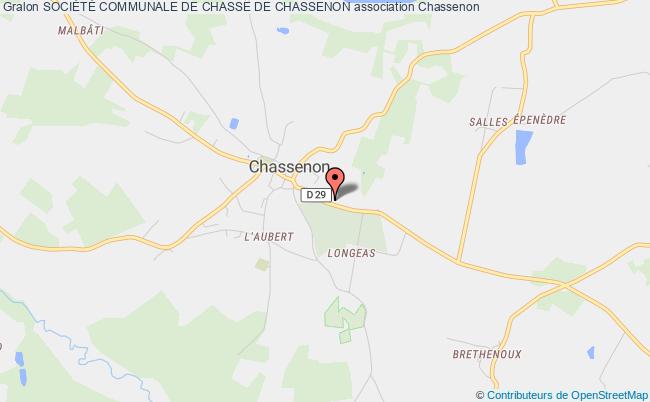 plan association SociÉtÉ Communale De Chasse De Chassenon Chassenon