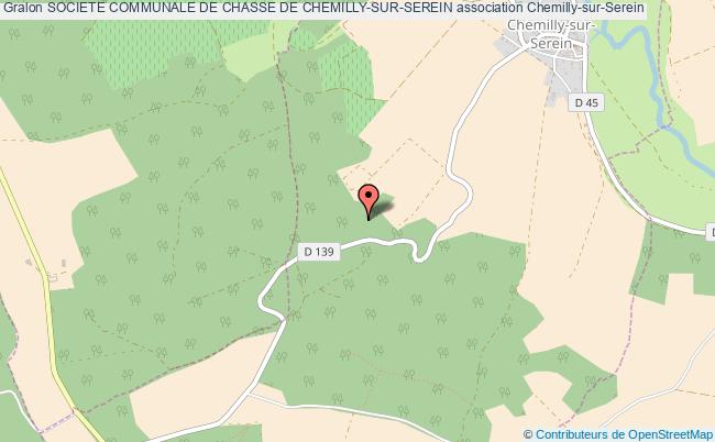plan association Societe Communale De Chasse De Chemilly-sur-serein Chemilly-sur-Serein