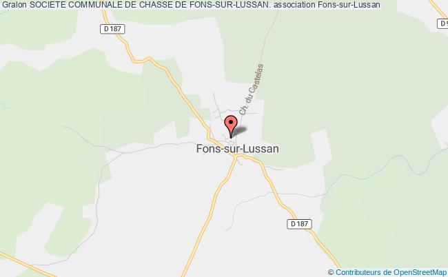 plan association Societe Communale De Chasse De Fons-sur-lussan. Fons-sur-Lussan