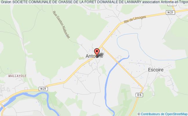 plan association Societe Communale De Chasse De La Foret Domaniale De Lanmary Antonne-et-Trigonant
