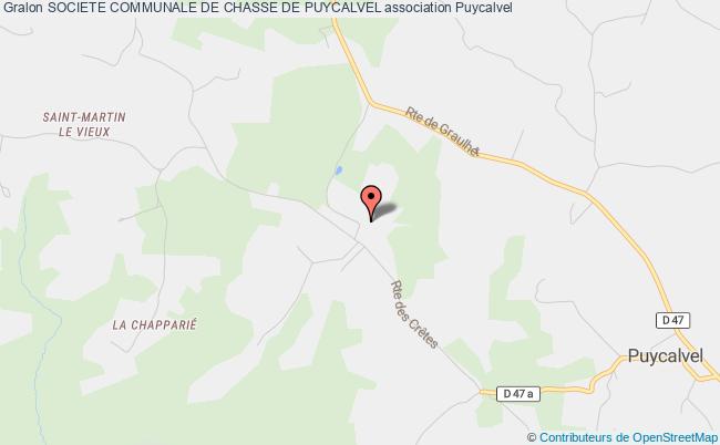 plan association Societe Communale De Chasse De Puycalvel Puycalvel