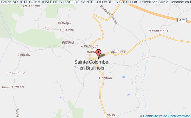 plan association Societe Communale De Chasse De Sainte Colombe En Bruilhois Sainte-Colombe-en-Bruilhois