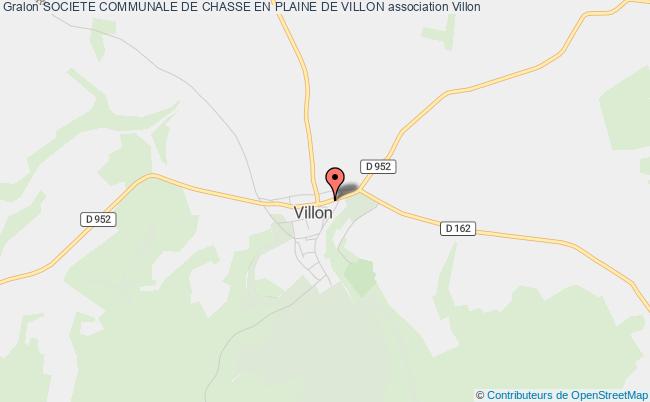 plan association Societe Communale De Chasse En Plaine De Villon Villon