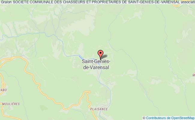 plan association Societe Communale Des Chasseurs Et Proprietaires De Saint-genies-de-varensal Saint-Geniès-de-Varensal