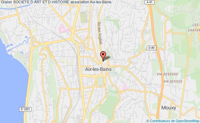 plan association Societe D Art Et D Histoire Aix-les-Bains