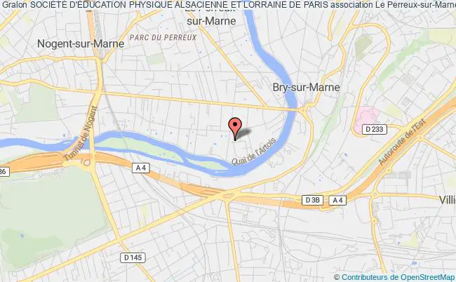 plan association SociÉtÉ D'Éducation Physique Alsacienne Et Lorraine De Paris Le    Perreux-sur-Marne