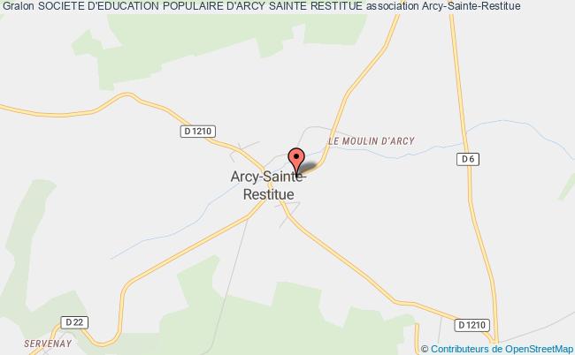 plan association Societe D'education Populaire D'arcy Sainte Restitue Arcy-Sainte-Restitue