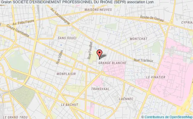 plan association SociÉtÉ D'enseignement Professionnel Du RhÔne (sepr) Lyon