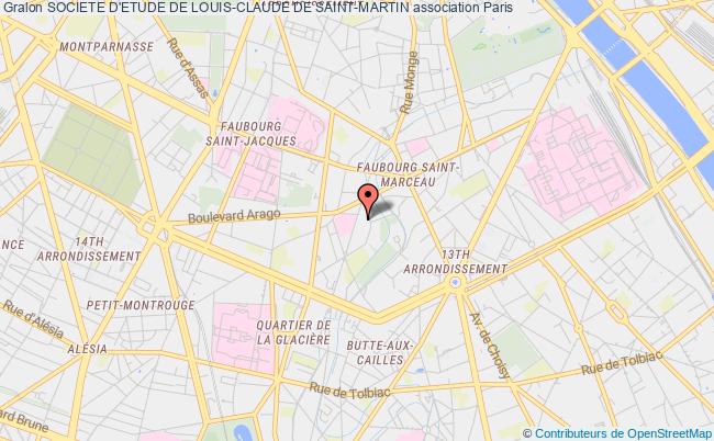 plan association Societe D'etude De Louis-claude De Saint-martin Paris