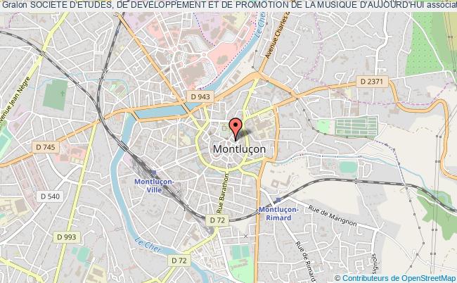 plan association Societe D'etudes, De Developpement Et De Promotion De La Musique D'aujourd'hui Montluçon