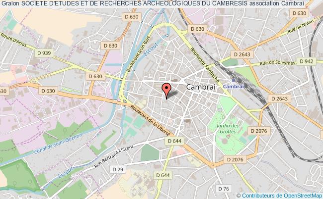 plan association Societe D'etudes Et De Recherches Archeologiques Du Cambresis Cambrai