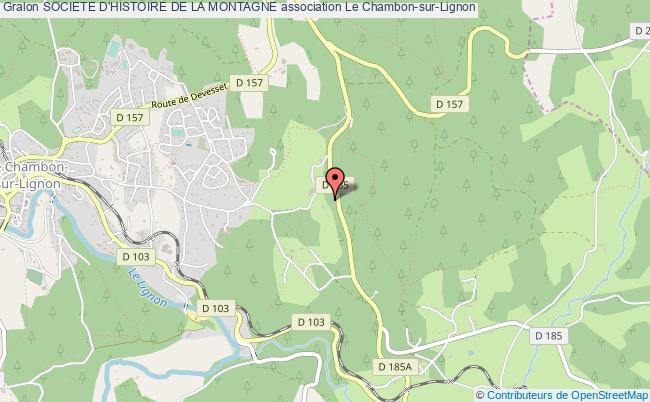 plan association Societe D'histoire De La Montagne Le Chambon-sur-Lignon