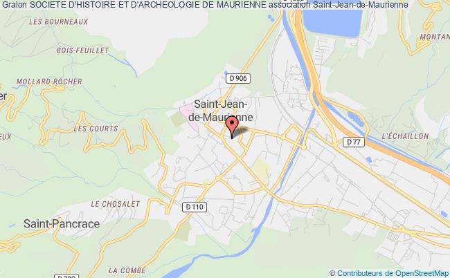 plan association Societe D'histoire Et D'archeologie De Maurienne Saint-Jean-de-Maurienne