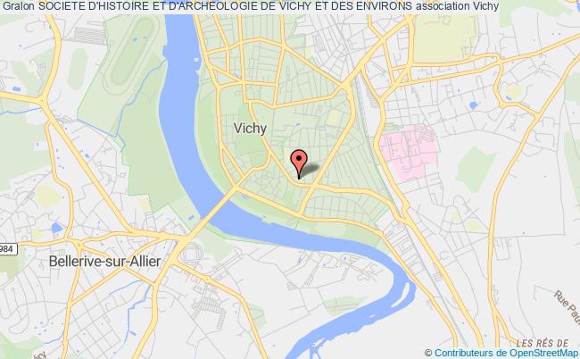 plan association Societe D'histoire Et D'archeologie De Vichy Et Des Environs Vichy