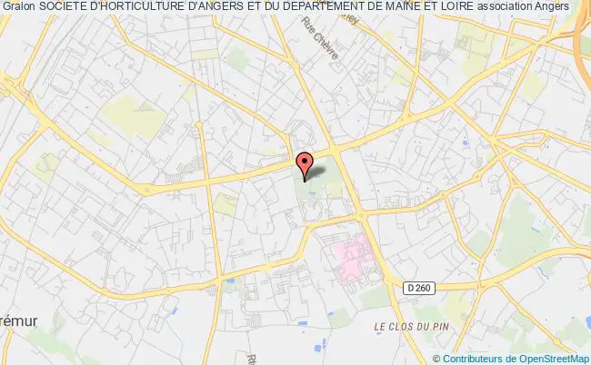 plan association Societe D'horticulture D'angers Et Du Departement De Maine Et Loire Angers