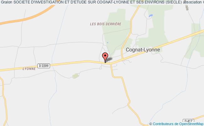 plan association Societe D'investigation Et D'etude Sur Cognat-lyonne Et Ses Environs (siecle) Cognat-Lyonne