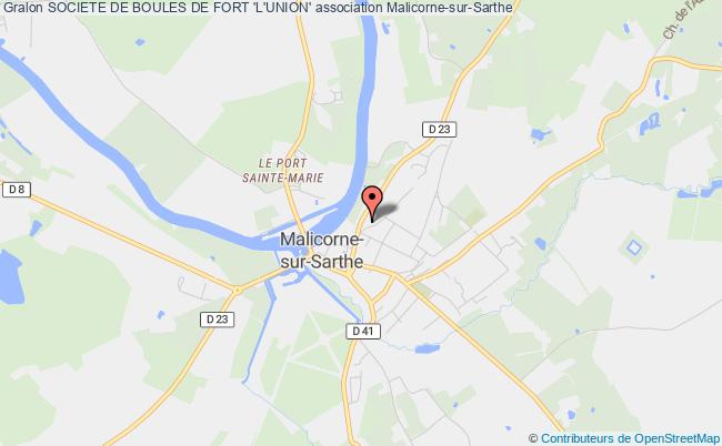plan association Societe De Boules De Fort 'l'union' Malicorne-sur-Sarthe