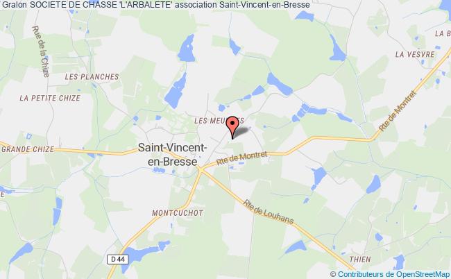 plan association Societe De Chasse 'l'arbalete' Saint-Vincent-en-Bresse