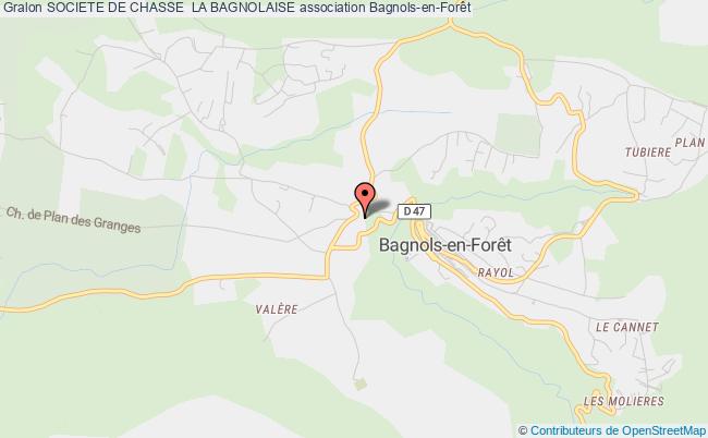 plan association Societe De Chasse  La Bagnolaise Bagnols-en-Forêt
