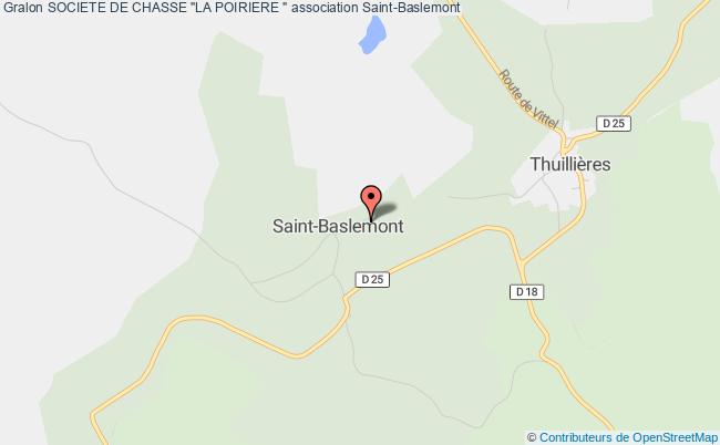 plan association Societe De Chasse "la Poiriere " Saint-Baslemont