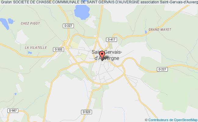 plan association Societe De Chasse Commmunale De Saint Gervais D'auvergne Saint-Gervais-d'Auvergne