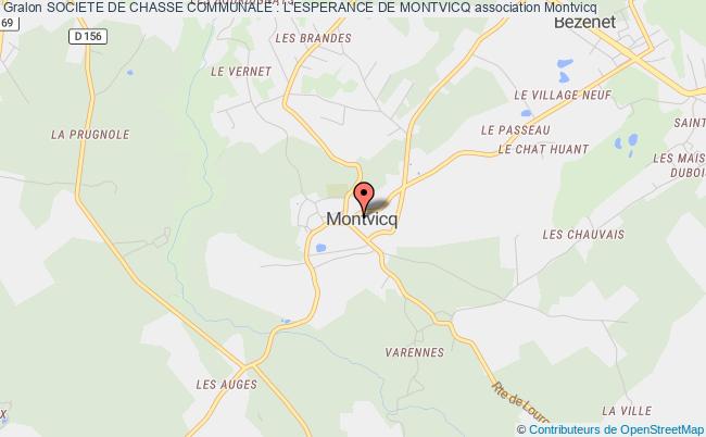 plan association Societe De Chasse Communale : L'esperance De Montvicq Montvicq