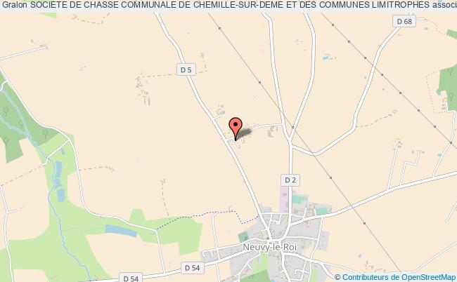 plan association Societe De Chasse Communale De Chemille-sur-deme Et Des Communes Limitrophes Neuvy-le-Roi