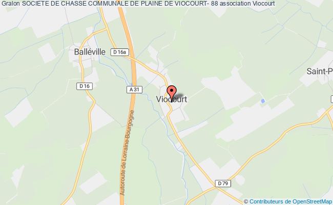plan association Societe De Chasse Communale De Plaine De Viocourt- 88 Viocourt